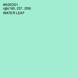 #A0EDD1 - Water Leaf Color Image