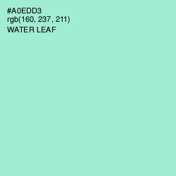 #A0EDD3 - Water Leaf Color Image