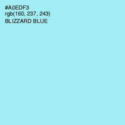 #A0EDF3 - Blizzard Blue Color Image