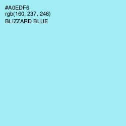 #A0EDF6 - Blizzard Blue Color Image