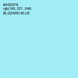 #A0EDF8 - Blizzard Blue Color Image