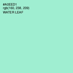 #A0EED1 - Water Leaf Color Image