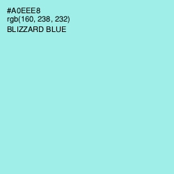 #A0EEE8 - Blizzard Blue Color Image