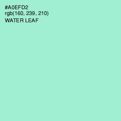 #A0EFD2 - Water Leaf Color Image