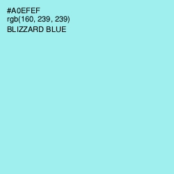 #A0EFEF - Blizzard Blue Color Image
