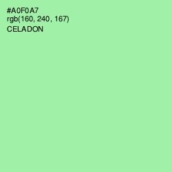 #A0F0A7 - Celadon Color Image