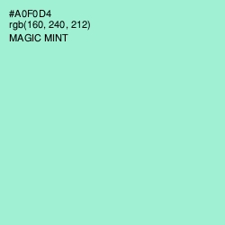 #A0F0D4 - Magic Mint Color Image