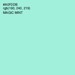 #A0F0DB - Magic Mint Color Image