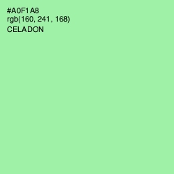 #A0F1A8 - Celadon Color Image