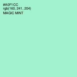 #A0F1CC - Magic Mint Color Image