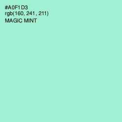 #A0F1D3 - Magic Mint Color Image