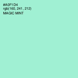 #A0F1D4 - Magic Mint Color Image