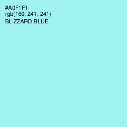 #A0F1F1 - Blizzard Blue Color Image