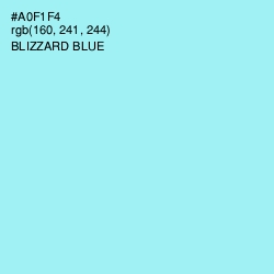 #A0F1F4 - Blizzard Blue Color Image