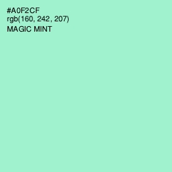 #A0F2CF - Magic Mint Color Image