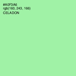 #A0F3A6 - Celadon Color Image