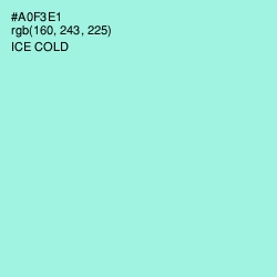 #A0F3E1 - Ice Cold Color Image