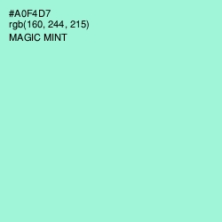 #A0F4D7 - Magic Mint Color Image