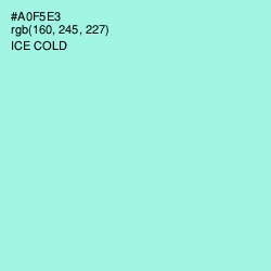 #A0F5E3 - Ice Cold Color Image