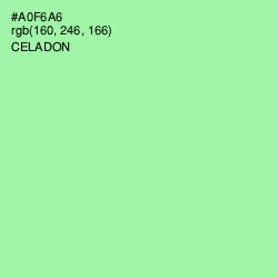 #A0F6A6 - Celadon Color Image