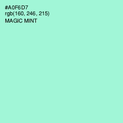 #A0F6D7 - Magic Mint Color Image