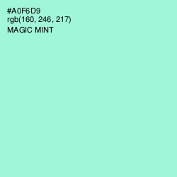 #A0F6D9 - Magic Mint Color Image