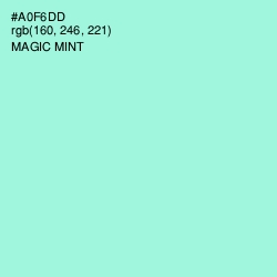 #A0F6DD - Magic Mint Color Image