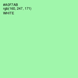 #A0F7AB - Celadon Color Image