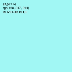 #A0F7F4 - Blizzard Blue Color Image