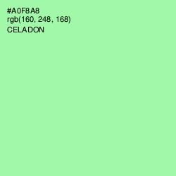 #A0F8A8 - Celadon Color Image