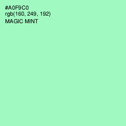 #A0F9C0 - Magic Mint Color Image