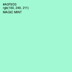 #A0F9D3 - Magic Mint Color Image