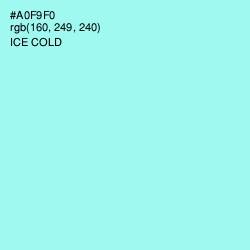 #A0F9F0 - Ice Cold Color Image