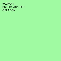 #A0FAA1 - Celadon Color Image