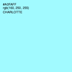 #A0FAFF - Charlotte Color Image