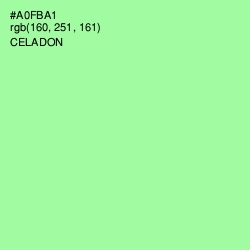 #A0FBA1 - Celadon Color Image