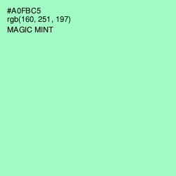 #A0FBC5 - Magic Mint Color Image