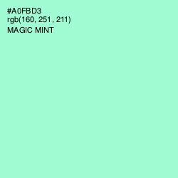 #A0FBD3 - Magic Mint Color Image