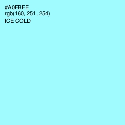 #A0FBFE - Ice Cold Color Image