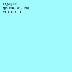 #A0FBFF - Charlotte Color Image