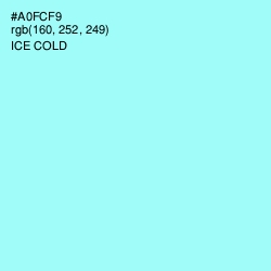 #A0FCF9 - Ice Cold Color Image