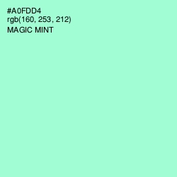 #A0FDD4 - Magic Mint Color Image