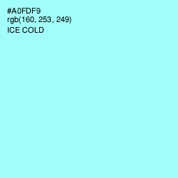 #A0FDF9 - Ice Cold Color Image