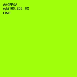 #A0FF0A - Lime Color Image