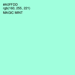 #A0FFDD - Magic Mint Color Image