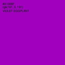 #A100BF - Violet Eggplant Color Image