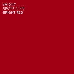 #A10117 - Bright Red Color Image