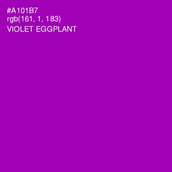 #A101B7 - Violet Eggplant Color Image