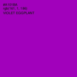 #A101BA - Violet Eggplant Color Image