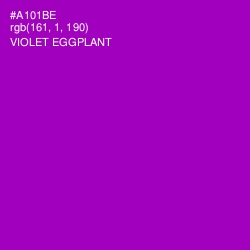 #A101BE - Violet Eggplant Color Image